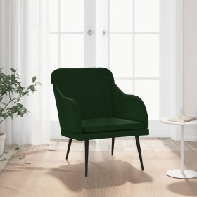 Sillón de terciopelo verde oscuro 63x76x80 cm de , Sillones - Ref: Foro24-351456, Precio: 90,16 €, Descuento: %