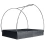 Tumbona doble con toldo de ratán sintético negro de , Tumbonas - Ref: Foro24-42665, Precio: 261,21 €, Descuento: %
