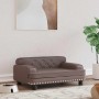 Cama para perros de cuero sintético marrón 70x45x30 cm de , Camas para perros - Ref: Foro24-171891, Precio: 83,73 €, Descuent...