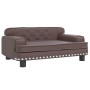 Cama para perros de cuero sintético marrón 70x45x30 cm de , Camas para perros - Ref: Foro24-171891, Precio: 83,73 €, Descuent...