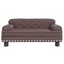 Cama para perros de cuero sintético marrón 70x45x30 cm de , Camas para perros - Ref: Foro24-171891, Precio: 83,73 €, Descuent...