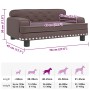 Cama para perros de cuero sintético marrón 70x45x30 cm de , Camas para perros - Ref: Foro24-171891, Precio: 83,73 €, Descuent...