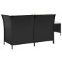 Set de muebles de jardín 3 pzas y cojines ratán sintético negro de , Conjuntos de jardín - Ref: Foro24-319692, Precio: 235,66...