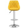 Taburete de bar de terciopelo amarillo mostaza de , Taburetes de cocina - Ref: Foro24-335301, Precio: 84,16 €, Descuento: %