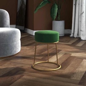 Hocker redondo verde terciopelo de , Taburetes y sillas plegables - Ref: Foro24-340253, Precio: 41,83 €, Descuento: %
