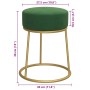 Hocker redondo verde terciopelo de , Taburetes y sillas plegables - Ref: Foro24-340253, Precio: 41,83 €, Descuento: %