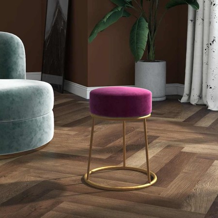 Hocker redondo morado terciopelo de , Taburetes y sillas plegables - Ref: Foro24-340258, Precio: 47,42 €, Descuento: %