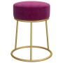 Hocker redondo morado terciopelo de , Taburetes y sillas plegables - Ref: Foro24-340258, Precio: 47,42 €, Descuento: %