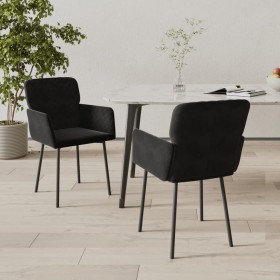 Sillas de comedor 2 unidades terciopelo negro de , Sillas de comedor - Ref: Foro24-344785, Precio: 144,63 €, Descuento: %