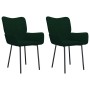 Sillas de comedor 2 unidades terciopelo verde oscuro de , Sillas de comedor - Ref: Foro24-344822, Precio: 118,25 €, Descuento: %