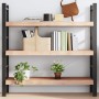 Estante de pared madera maciza roble sin tratar 120x40x(2-6) cm de , Estantes y estanterías - Ref: Foro24-363575, Precio: 53,...