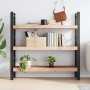 Estante de pared madera maciza roble sin tratar 120x40x(2-6) cm de , Estantes y estanterías - Ref: Foro24-363575, Precio: 53,...