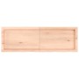 Estante de pared madera maciza roble sin tratar 120x40x(2-6) cm de , Estantes y estanterías - Ref: Foro24-363575, Precio: 53,...
