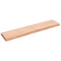 Estante pared madera roble tratada marrón claro 140x30x(2-6) cm de , Estantes y estanterías - Ref: Foro24-363701, Precio: 46,...