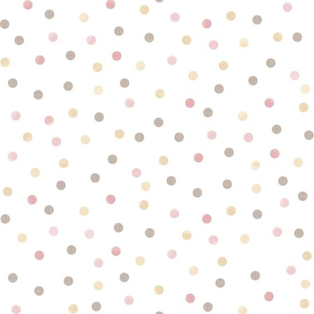 Noordwand Papel pintado Mondo baby Confetti Dots blanco, rosa y marrón de , Papel pintado - Ref: Foro24-444881, Precio: 31,69...
