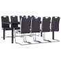 Juego de comedor 9 piezas cuero sintético marrón de , muebles para cocinas y comedores - Ref: Foro24-3053168, Precio: 745,14 ...