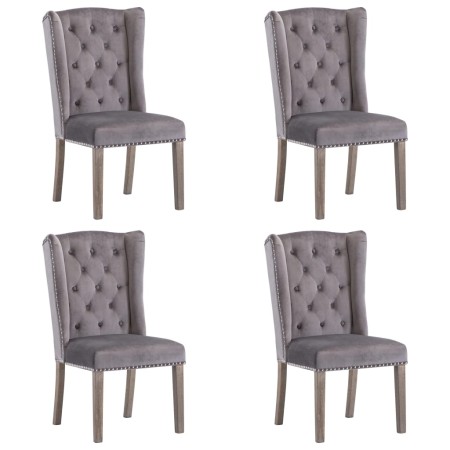 Sillas de comedor 4 unidades terciopelo gris de , Sillas de comedor - Ref: Foro24-3055851, Precio: 869,68 €, Descuento: %