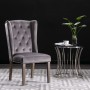 Sillas de comedor 4 unidades terciopelo gris de , Sillas de comedor - Ref: Foro24-3055851, Precio: 869,68 €, Descuento: %