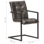 Sillas voladizas comedor 4 uds cuero auténtico gris envejecido de , Sillas de comedor - Ref: Foro24-3059818, Precio: 549,44 €...
