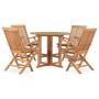 Set de comedor de jardín plegable 5 pzas madera maciza de teca de , Conjuntos de jardín - Ref: Foro24-3059980, Precio: 518,18...