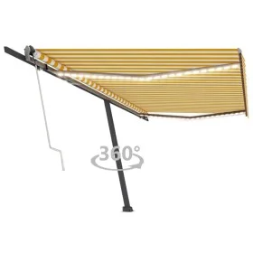Automatische Markise LED-Windsensor gelb weiß 500x300cm von vidaXL, Markisen - Ref: Foro24-3069793, Preis: 739,60 €, Rabatt: %
