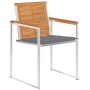 Sillas de jardín con cojines 2 uds madera maciza acacia y acero de , Sillas de jardín - Ref: Foro24-3061489, Precio: 235,50 €...