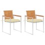 Sillas de jardín con cojines 2 uds madera maciza acacia y acero de , Sillas de jardín - Ref: Foro24-3061505, Precio: 240,03 €...