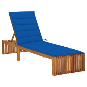 Tumbona con cojín madera maciza de acacia de , Tumbonas - Ref: Foro24-3064159, Precio: 222,98 €, Descuento: %