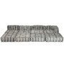 Puf modular de 4 plazas de tela de rayas grises de , Cojines para sillas y sofás - Ref: Foro24-244982, Precio: 748,53 €, Desc...