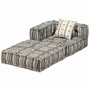 Puf modular de 4 plazas de tela de rayas grises de , Cojines para sillas y sofás - Ref: Foro24-244982, Precio: 748,53 €, Desc...