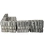 Puf modular de 4 plazas de tela de rayas grises de , Cojines para sillas y sofás - Ref: Foro24-244982, Precio: 748,53 €, Desc...
