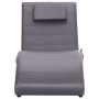 Diván de masaje con almohada de cuero artificial gris de , Divanes - Ref: Foro24-281288, Precio: 268,43 €, Descuento: %