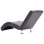 Diván de masaje con almohada de cuero artificial gris de , Divanes - Ref: Foro24-281288, Precio: 268,43 €, Descuento: %