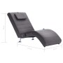 Diván de masaje con almohada de cuero artificial gris de , Divanes - Ref: Foro24-281288, Precio: 268,43 €, Descuento: %