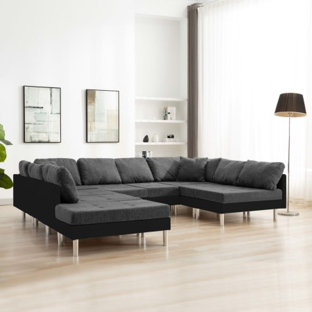 Sofá seccional de cuero sintético negro de , Sofás - Ref: Foro24-287203, Precio: 1,00 €, Descuento: %