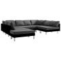 Sofá seccional de cuero sintético negro de , Sofás - Ref: Foro24-287203, Precio: 1,00 €, Descuento: %