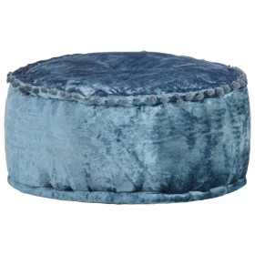 Puf redondo de terciopelo azul 40x20 cm de , Otomanas - Ref: Foro24-287566, Precio: 35,36 €, Descuento: %