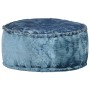 Puf redondo de terciopelo azul 40x20 cm de , Otomanas - Ref: Foro24-287566, Precio: 35,36 €, Descuento: %