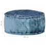 Puf redondo de terciopelo azul 40x20 cm de , Otomanas - Ref: Foro24-287566, Precio: 35,36 €, Descuento: %