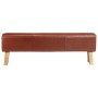 Banco potro gimnasio cuero y madera acacia maciza marrón 160 cm de , Bancos de comedor y cocina - Ref: Foro24-320607, Precio:...