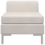 Sofá central seccional con cojín tela color crema de , Sofás - Ref: Foro24-287002, Precio: 125,68 €, Descuento: %