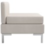Sofá central seccional con cojín tela color crema de , Sofás - Ref: Foro24-287002, Precio: 125,68 €, Descuento: %