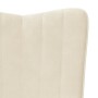 Silla mecedora de terciopelo blanco crema de , Mecedoras - Ref: Foro24-327752, Precio: 124,03 €, Descuento: %