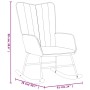 Silla mecedora de terciopelo blanco crema de , Mecedoras - Ref: Foro24-327752, Precio: 124,03 €, Descuento: %