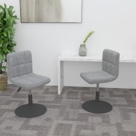 Sillas de comedor giratorias 2 uds de terciopelo gris claro de , Sillas de comedor - Ref: Foro24-334263, Precio: 101,41 €, De...