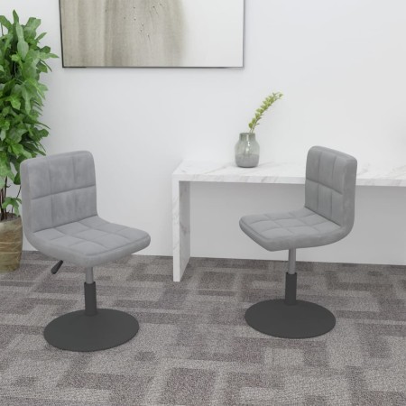 Sillas de comedor giratorias 2 uds de terciopelo gris claro de , Sillas de comedor - Ref: Foro24-334263, Precio: 101,41 €, De...