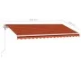 Toldo de pie automático naranja y marrón 400x300 cm de vidaXL, Toldos - Ref: Foro24-3069550, Precio: 733,39 €, Descuento: %