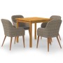 Juego de comedor para jardín 5 piezas marrón de , Conjuntos de jardín - Ref: Foro24-3067733, Precio: 609,94 €, Descuento: %