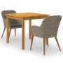 Juego de comedor para jardín de 3 piezas marrón de , Conjuntos de jardín - Ref: Foro24-3067731, Precio: 365,73 €, Descuento: %