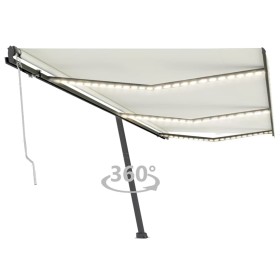 Toldo automático con LED sensor de viento crema 600x300 cm de vidaXL, Toldos - Ref: Foro24-3069812, Precio: 818,50 €, Descuen...